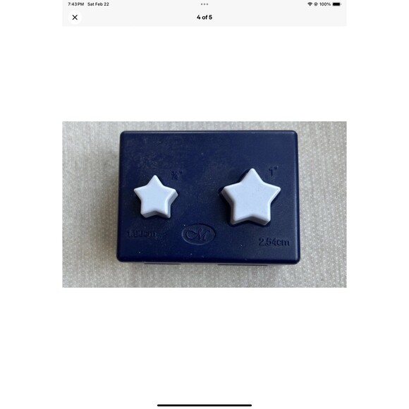 Creative Memories STAR And CIRCLE Punches Large & Small LOT OF 2 Paper Crafting - Picture 4 of 5